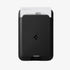 AMP02284 - MagSafe Card Holder Valentinus (MagFit) in black showing the card holder attached to back of device